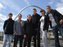 Kids at the Newcastle Millenium Bridge