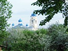 Church viewed across the gardens