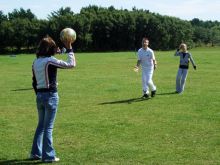 Football in the sun...